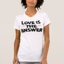Pesquisar por o amor é a resposta camisetas Paz
