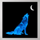 Pesquisar por lua do lobo pôsteres Azul