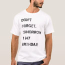 Pesquisar por do lembrete camisetas Aniversário