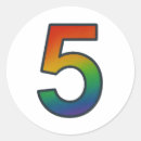 Pesquisar por números coloridos adesivos Número 5