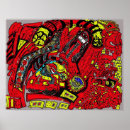 Pesquisar por fogo do inferno artes pôsteres Vermelho