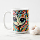 Pesquisar por arte do gato canecas Azul