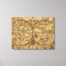 Pesquisar por mapas antigos impressão de canvas Viagem