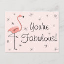 Pesquisar por pink flamingo cartoes postais Retro