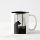 Pesquisar por gato na janela canecas Animais
