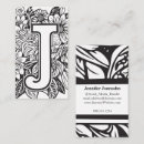 Pesquisar por letra j cartao de visita Monograma