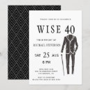 Pesquisar por festa de dos homens aniversário convites Preto e branco