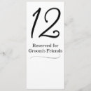 Pesquisar por número 10 cartoes de mesa Números de tabela