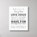 Pesquisar por regras da família impressão de canvas Cristão