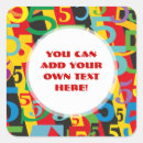 Pesquisar por número cinco adesivos Colorido