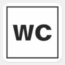 Pesquisar por sinal do banheiro adesivos Placa de banheiro