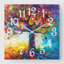 Pesquisar por árvore arco íris relogios de parede Mosaico