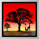 Pesquisar por silhueta girafa pôsteres Girafas