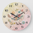 Pesquisar por flor pequena relogios de parede Pássaro
