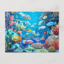 Pesquisar por peixe azul cartoes postais Água