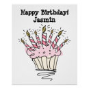 Pesquisar por cupcakes com velas pôsteres Bolo