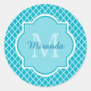 Pesquisar por monograma azul turquesa adesivos Moderno