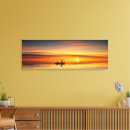 Pesquisar por pescador impressão de canvas Pôr do sol