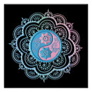 Pesquisar por mandala azul pôsteres Floral