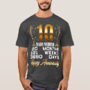 Pesquisar por 10 anos de casamento camisetas Engraçado