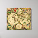 Pesquisar por mapas antigos impressão de canvas Mapa do mundo