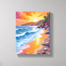Pesquisar por pinturas tropicais impressão de canvas Praia