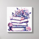 Pesquisar por livro antigo impressão de canvas Flores
