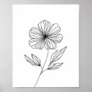 Pesquisar por flor preta pósteres pôsteres Desenho de linha