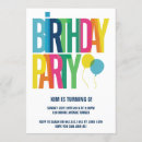 Pesquisar por letras coloridas convites For kids