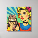Pesquisar por gato colorido impressão de canvas Gata