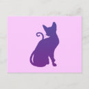 Pesquisar por gato roxo cartoes postais Violeta