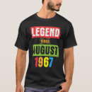 Pesquisar por legenda desde 1967 camisetas Agosto