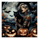 Pesquisar por gato preto gótico artes pôsteres Halloween