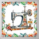 Pesquisar por máquina costura pôsteres Floral
