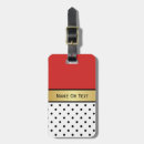 Pesquisar por bolinhas vermelhas bagagem tags Vermelho e branco