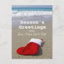 Pesquisar por papai noel na praia cartoes Vermelho