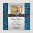 Pesquisar por teal black sweet 16 party convites Preto