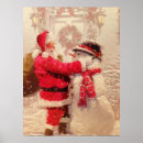 Pesquisar por boneco de neve pôsteres Santa claus