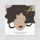 Pesquisar por cabelo encaracolado cartao de visita Mulher