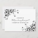Pesquisar por flores preto e branco convites Elegante
