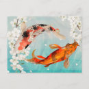 Pesquisar por koi fish cartoes postais Água