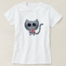 Pesquisar por gato cinzento camisetas Kawaii