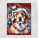 Pesquisar por natal cão cartoes postais Aquarela