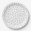 Pesquisar por bolinhas preto e branco elegantes pratos Padrão