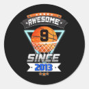 Pesquisar por 9 anos adesivos Basquete