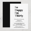 Pesquisar por feliz aniversário de 30 anos convites Simples