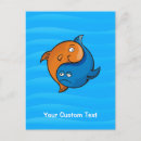 Pesquisar por yin yang cartoes postais Azul