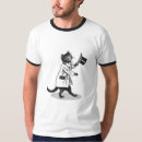 Pesquisar por arte do gato preto camisetas Preto e branco