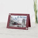 Pesquisar por trem na neve cartoes postais Floco de neve