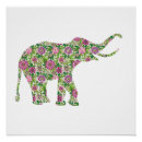 Pesquisar por elefante bonito pôsteres Floral